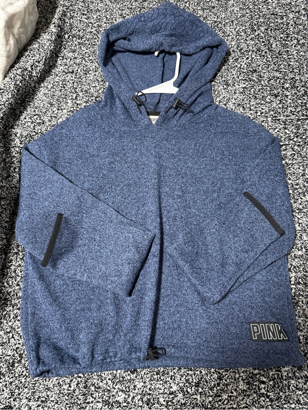 PINK Victoria's Secret Navy Blue Knit Pullover Hoodie